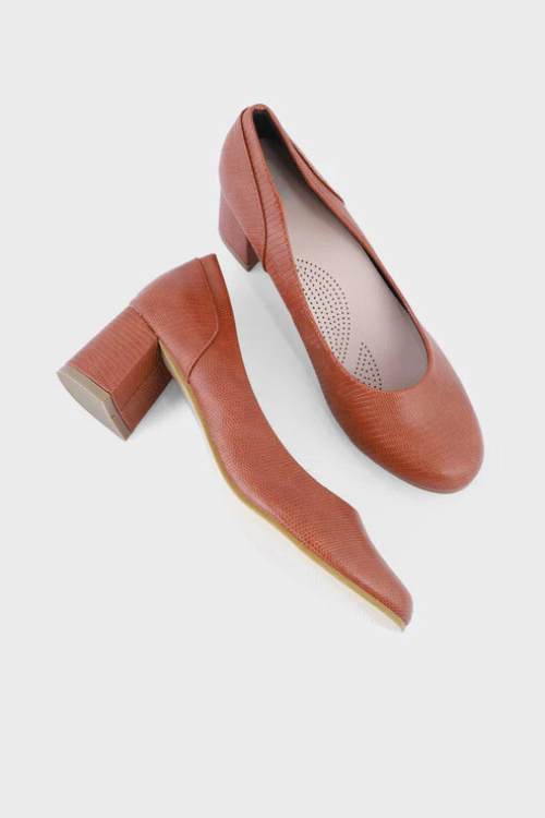 Formal Court Shoes Brown duo