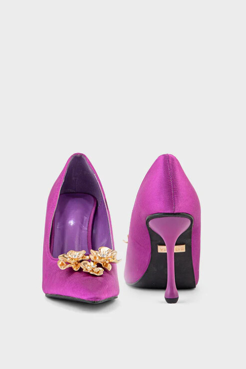 Party Wear Court Shoes Plum duo